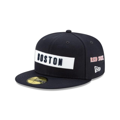 Sapca New Era Boston Red Sox MLB Boxed Wordmark 59FIFTY Fitted - Albastri